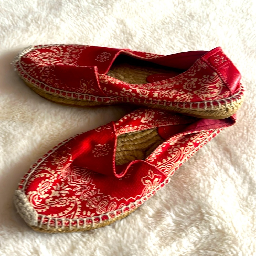Cameryn Espadrille Red Polo Ralph Lauren Size 7